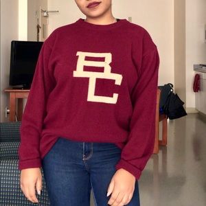 100% Lambswool Boston College Sweater